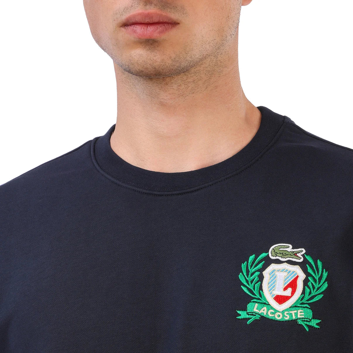 Lacoste Men’s Heritage Crest Terry Sweatshirt