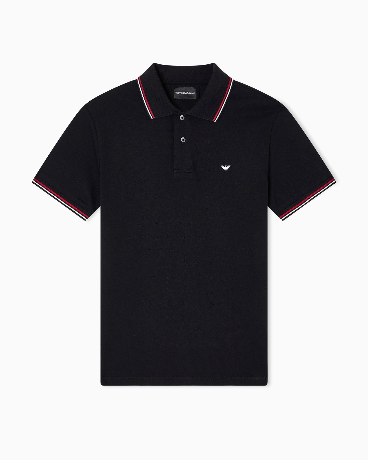 Emporio Armani Slim-Fit Stretch Piqué Polo with Contrast Tipping
