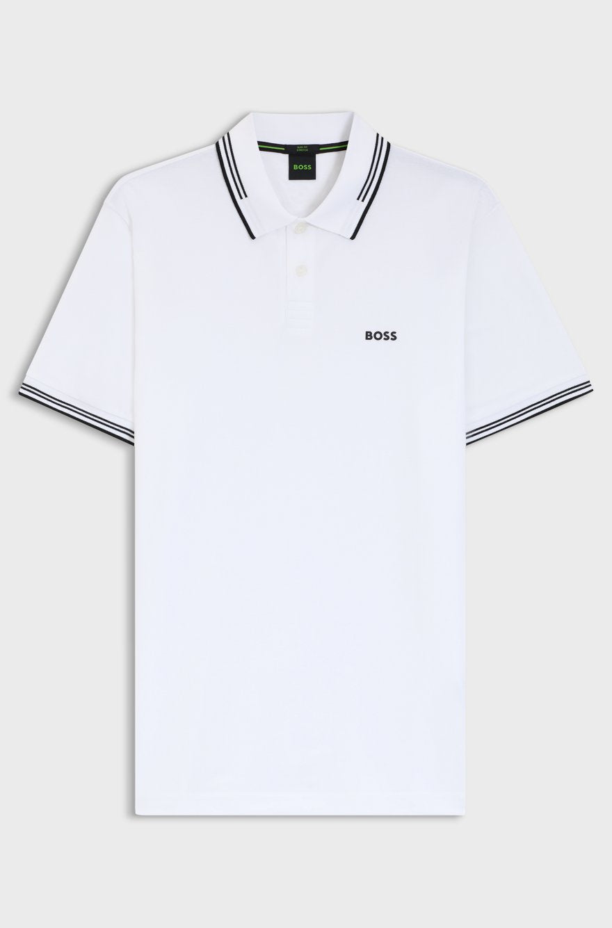 BOSS Slim-Fit Polo Shirt in Piqué Cotton with Contrast Tipping