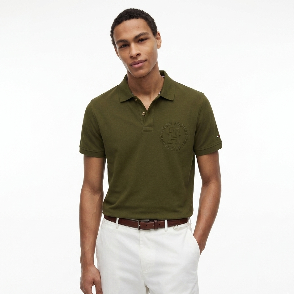 Tommy Hilfiger Embossed Monotype Piqué Polo