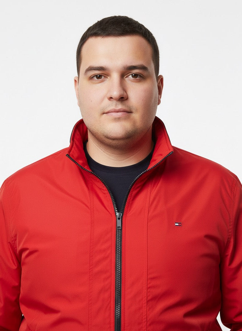 Tommy Hilfiger Classic Lightweight Navy Harrington Jacket