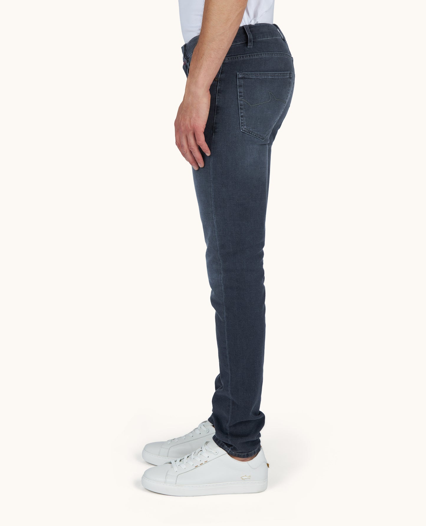 Paul & Shark Slim-Fit Stretch Denim Jeans - Anthracite Dark Wash