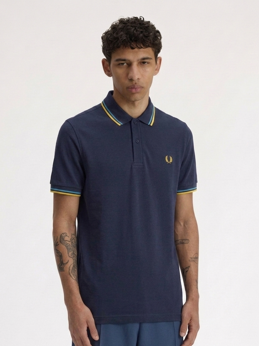 Fred Perry M3600 Twin Tipped Polo Shirt – Navy / Aztec / Midnight