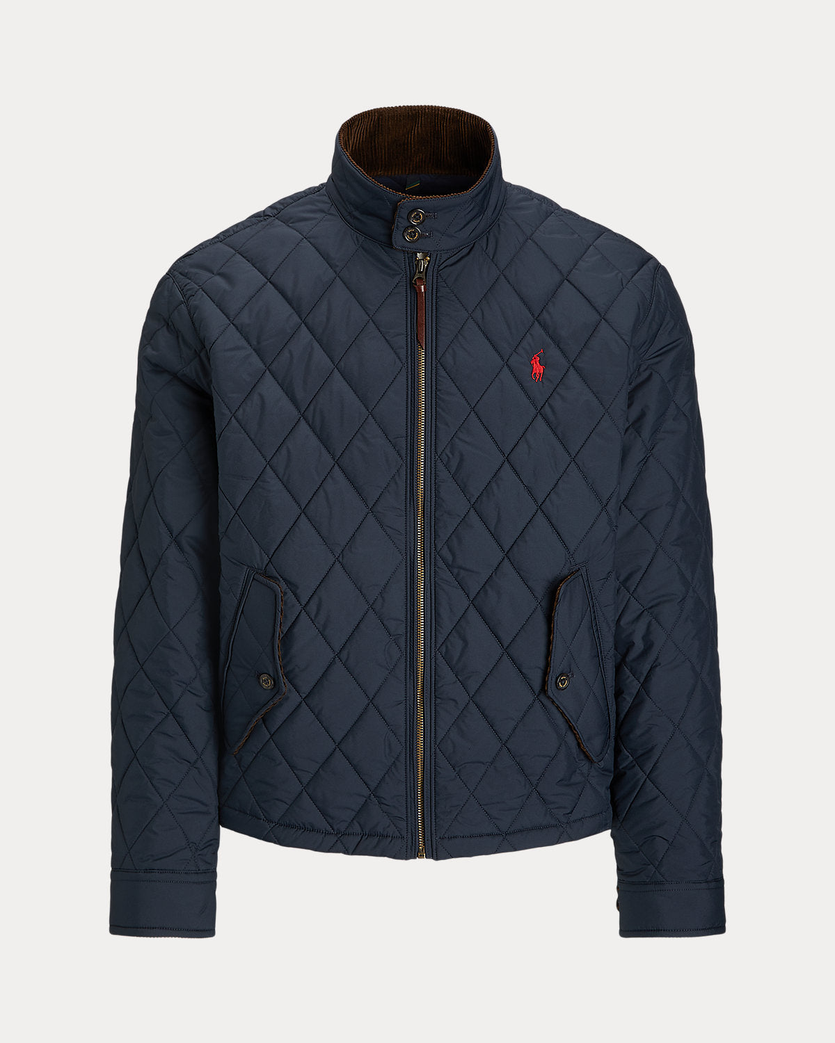 Polo Ralph Lauren Diamond Quilted Jacket with Corduroy Collar - Navy