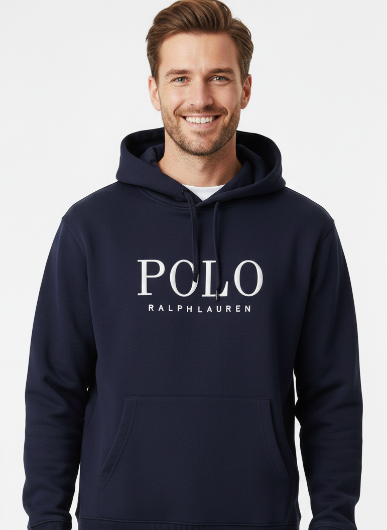 Polo Ralph Lauren Classic Fleece Logo Hoodie - Navy Blue