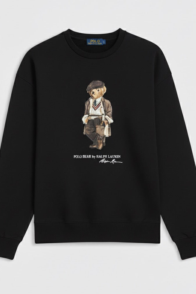 Polo Ralph Lauren Black Polo Bear Crew-Neck Sweatshirt