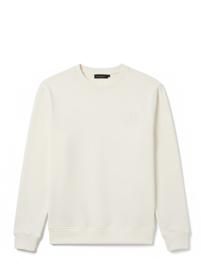 BOSS Regular-Fit Crew Neck Sweatshirt with Embossed Monogram