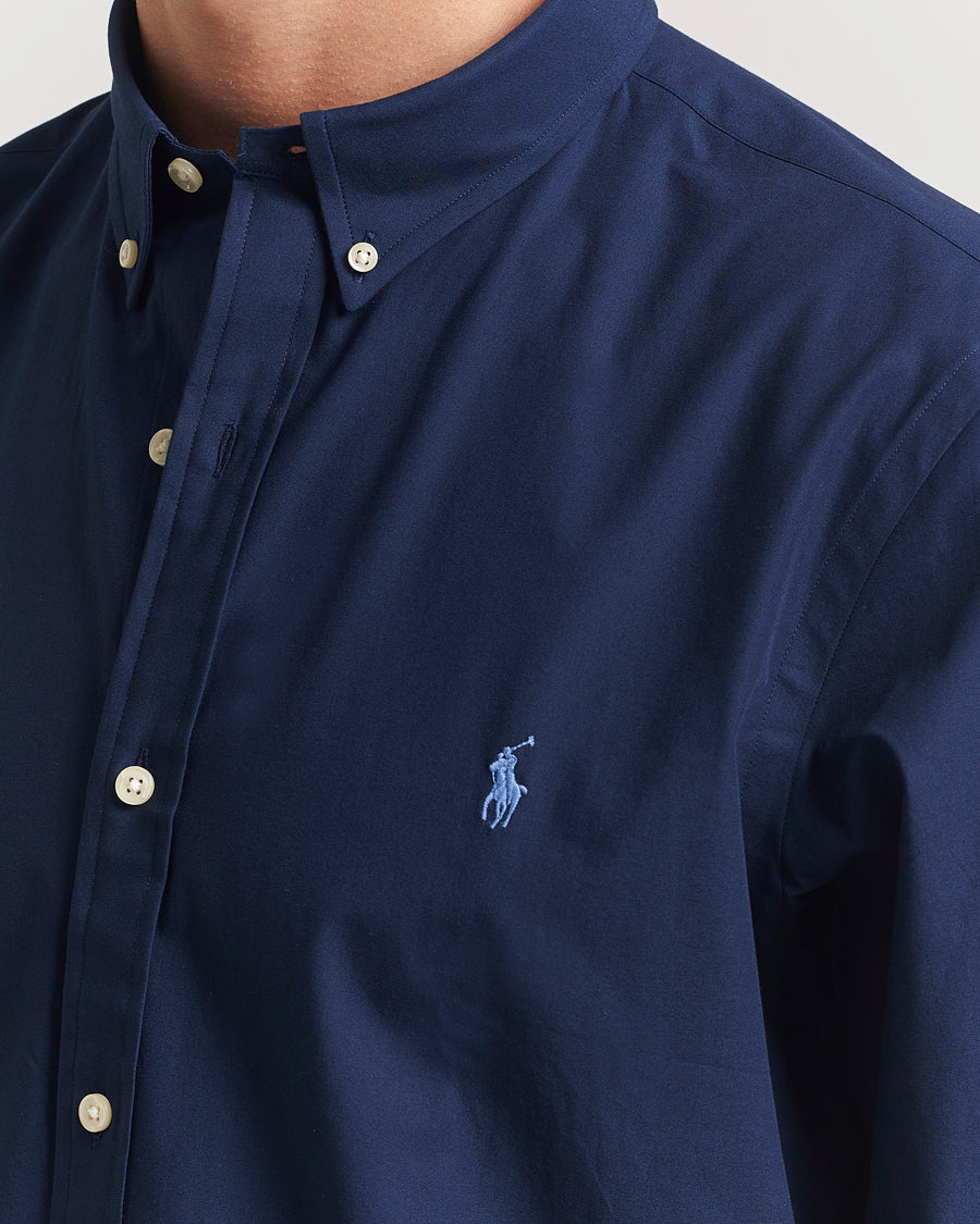 Polo Ralph Lauren Slim Fit Smooth Cotton Poplin Shirt - Navy Blue