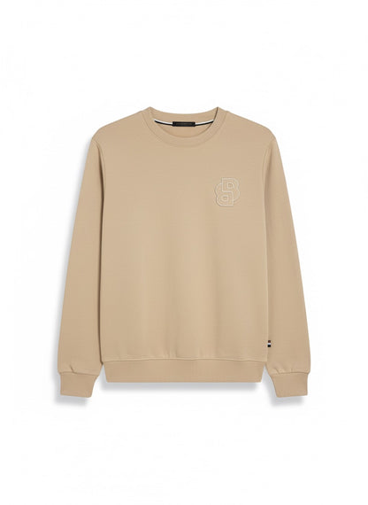 BOSS Crew-Neck Sweatshirt with Embroidered 'B' Logo