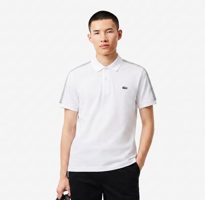 Lacoste Slim Fit Piqué Polo Shirt With Branded Shoulder Tape