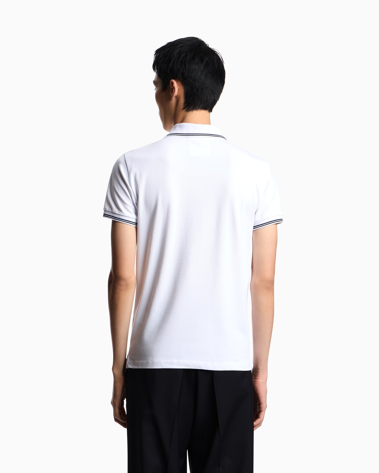Emporio Armani Slim-Fit Stretch Piqué Polo with Contrast Tipping
