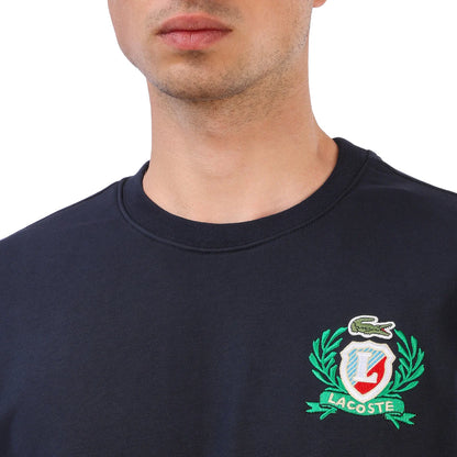 Lacoste Men’s Heritage Crest Terry Sweatshirt