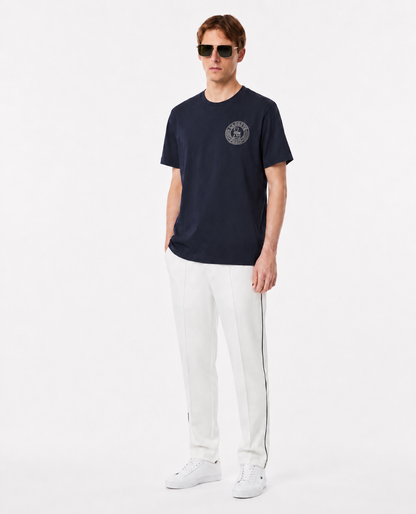 Lacoste Heritage Badge Relaxed Fit Cotton T-Shirt – Navy