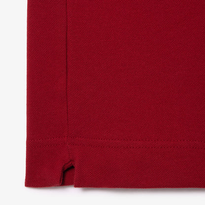 Lacoste Regular Fit Piped Organic Cotton Polo Shirt – Burgundy