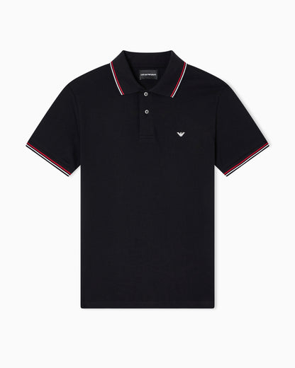 Emporio Armani Slim-Fit Stretch Piqué Polo with Contrast Tipping