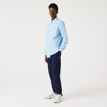 Lacoste Slim Fit Long-Sleeved Premium Poplin Cotton Shirt – Light Blue
