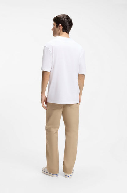 HUGO Relaxed-Fit Cotton T-Shirt with Embroidered "Smile" Logo