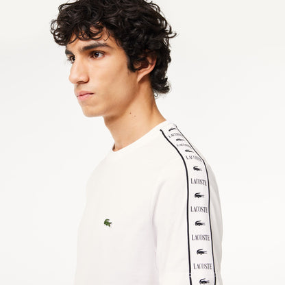 Lacoste Regular Fit Branded Tape Detail Crew Neck T-Shirt