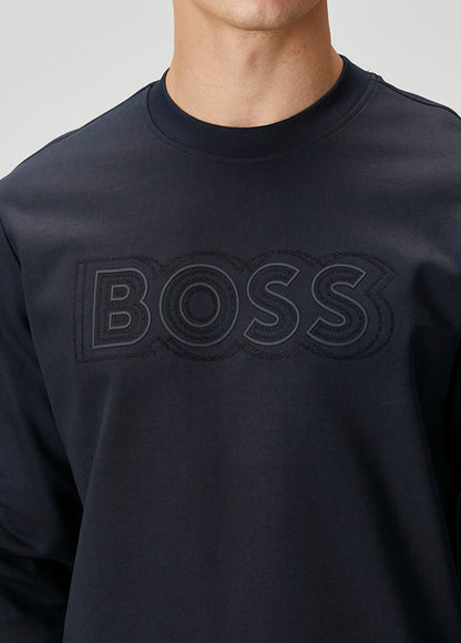 TONAL-LOGO SWEATSHIRT IN COTTON BLEND