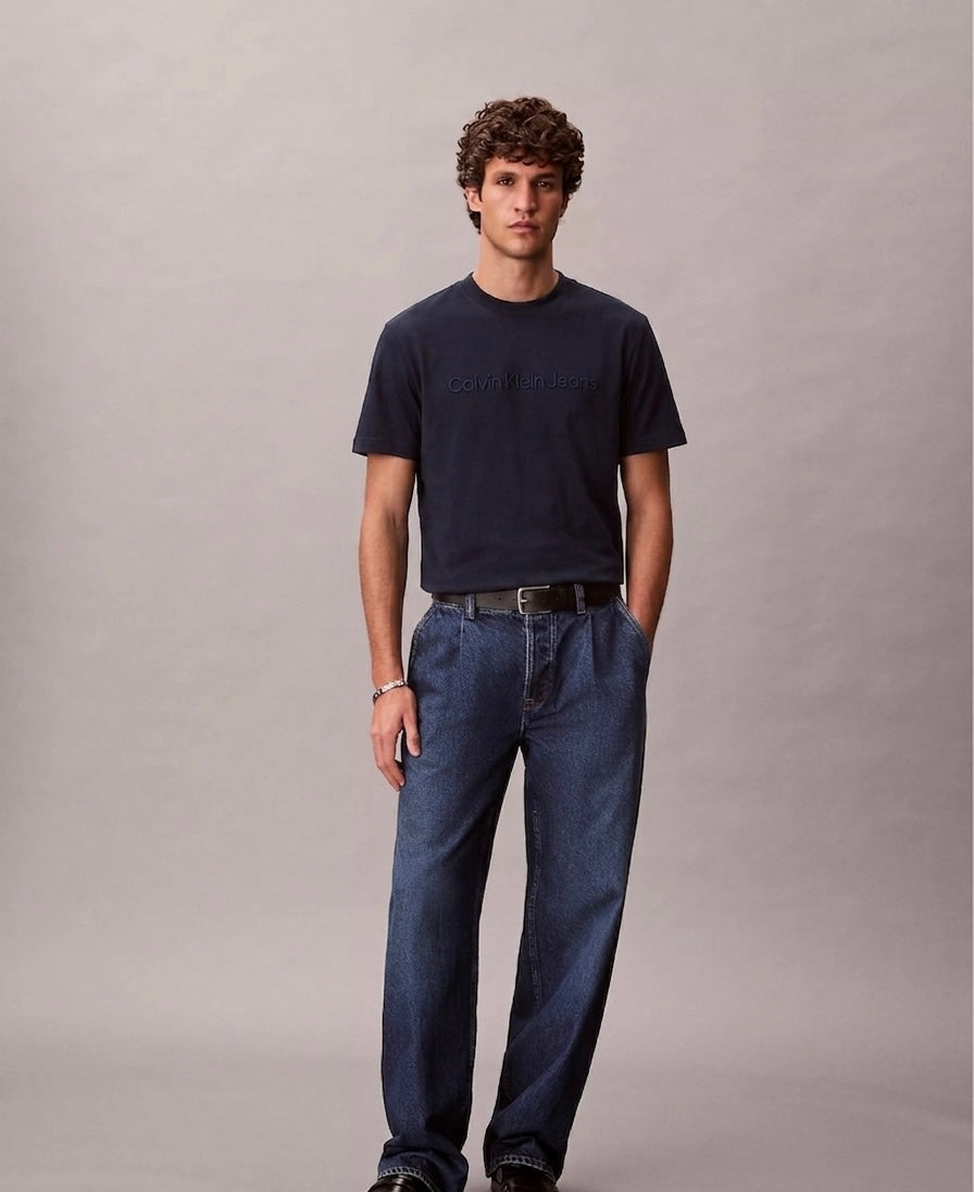 Calvin Klein Jeans – Embossed Logo Cotton Slim-Fit T-Shirt
