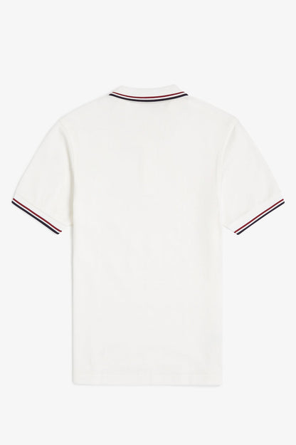 Fred Perry M3600 Twin Tipped Polo Shirt - Snow White