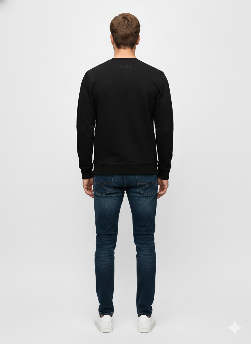 TONAL-LOGO SWEATSHIRT IN COTTON BLEND
