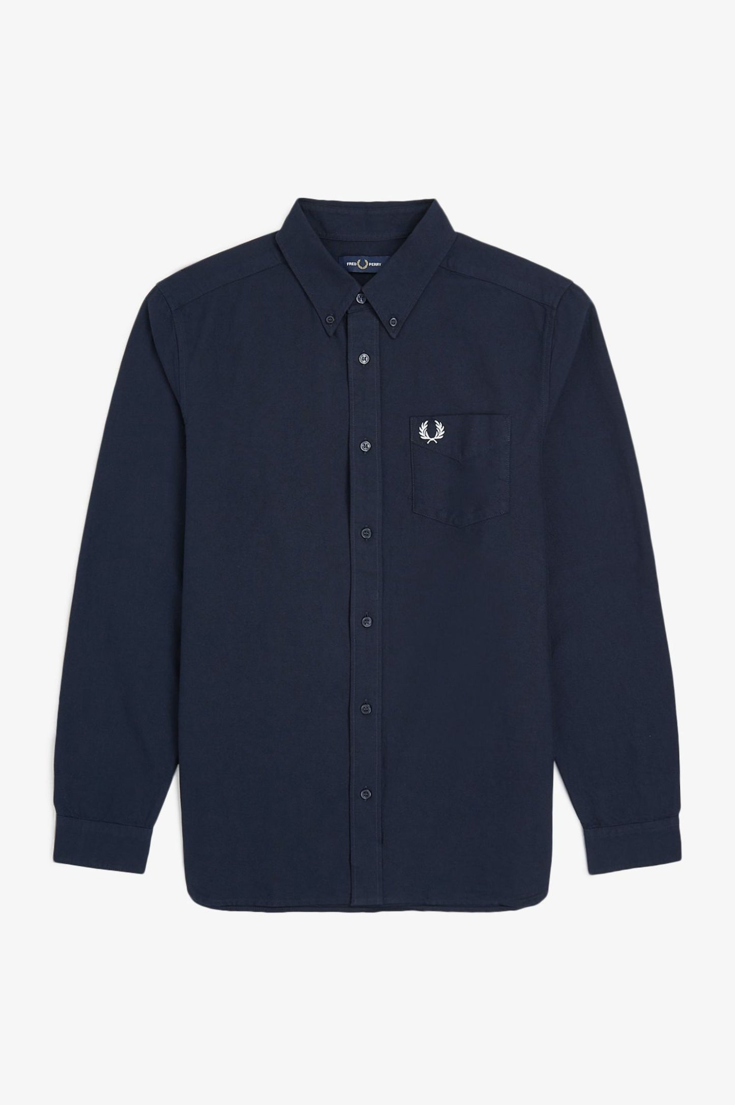 Fred Perry Slim-Fit Button-Down Cotton Oxford Shirt in Navy