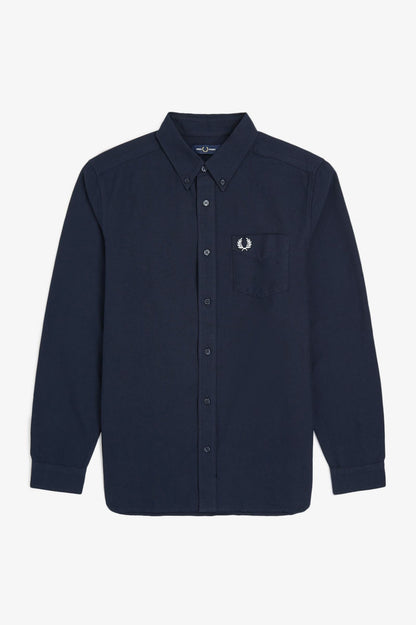 Fred Perry Slim-Fit Button-Down Cotton Oxford Shirt in Navy