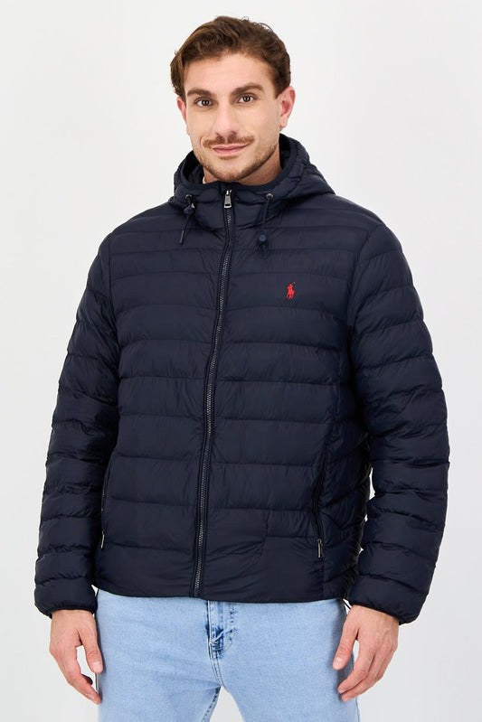 Polo Ralph Lauren Water-Repellent Down Hoodie Jacket - Navy Blue