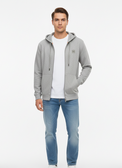 BOSS Athleisure Zip-Up Hoodie | Premium Cotton Blend