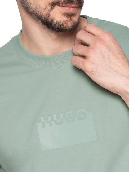 HUGO Regular-Fit Cotton T-Shirt with Tonal Cut-Out Logo