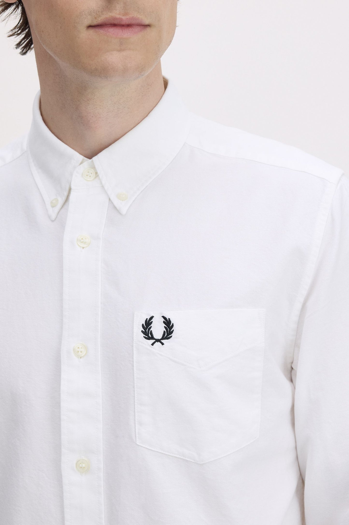 Fred Perry Oxford Button-Down Shirt in Optic White