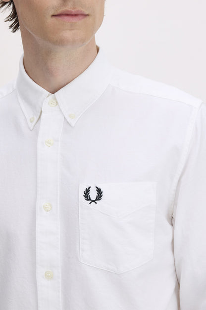 Fred Perry Oxford Button-Down Shirt in Optic White