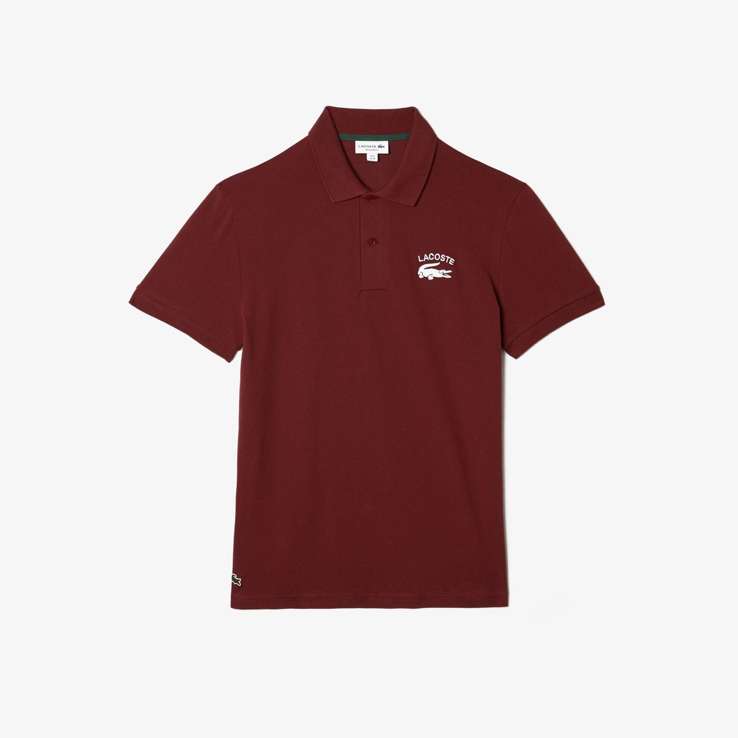Lacoste Heritage Graphic Piqué Polo Shirt – Bordeaux Red