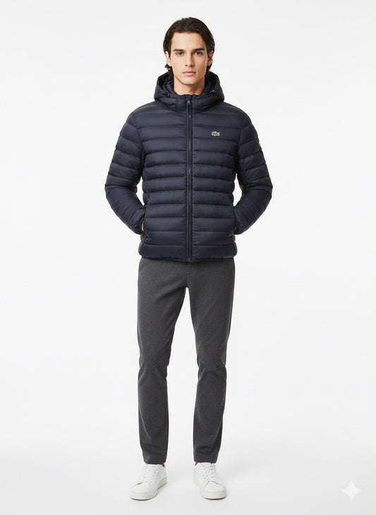 Lacoste Navy Lightweight Puffer Jacket