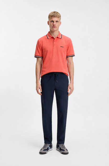 BOSS Regular-Fit Cotton Piqué Polo Shirt in Coral