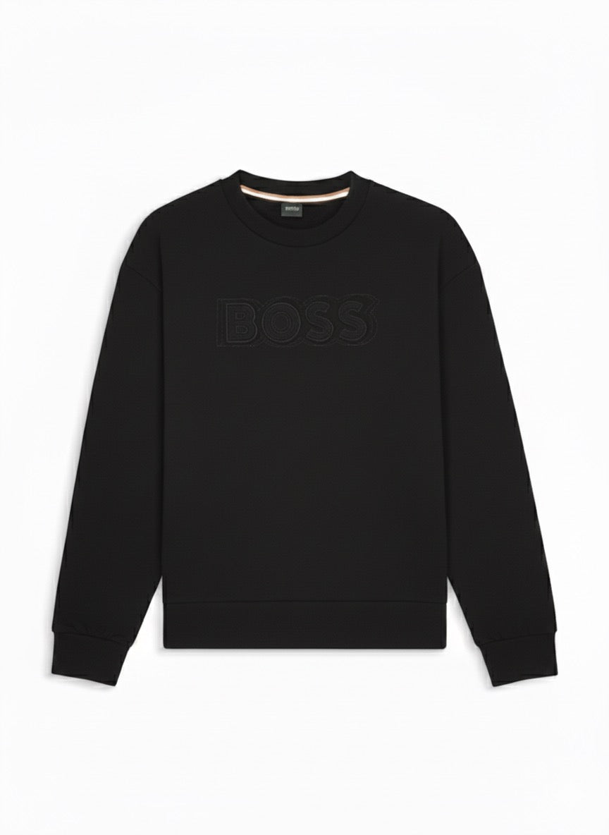 TONAL-LOGO SWEATSHIRT IN COTTON BLEND