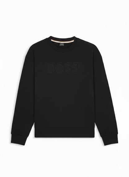 TONAL-LOGO SWEATSHIRT IN COTTON BLEND