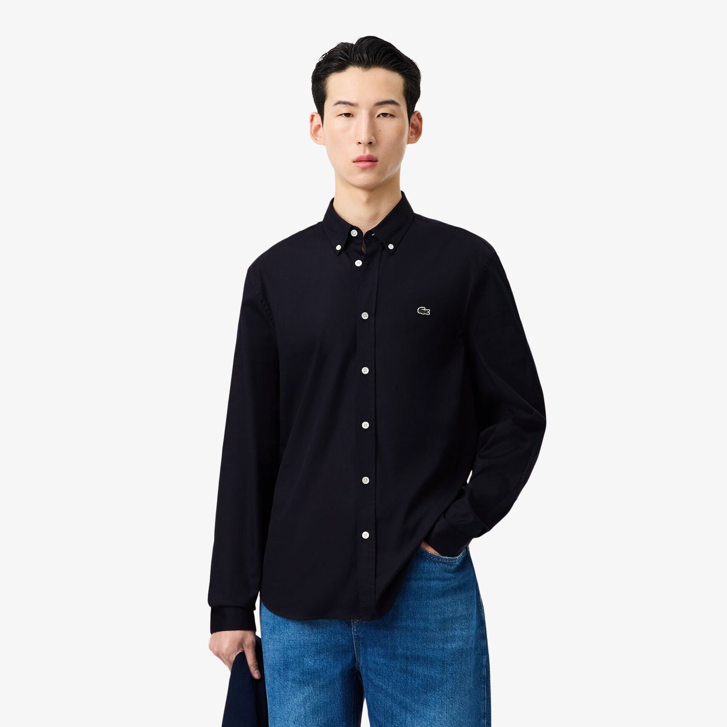 Lacoste Regular Fit Premium Cotton Shirt – Deep Black