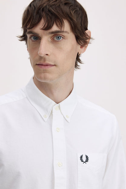 Fred Perry Oxford Button-Down Shirt in Optic White