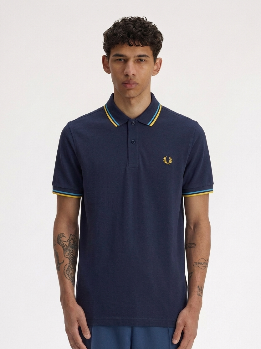 Fred Perry M3600 Twin Tipped Polo Shirt – Navy / Aztec / Midnight