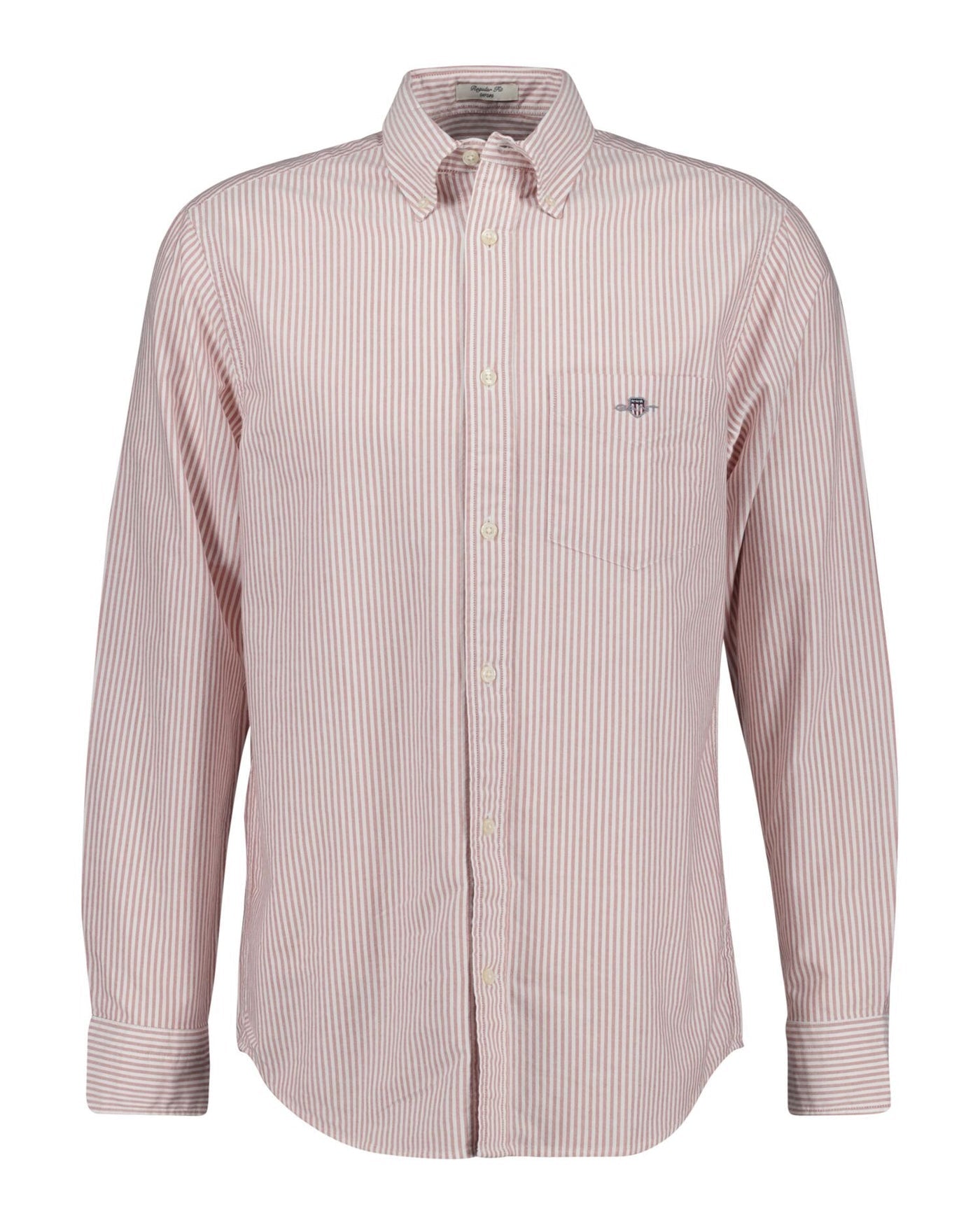 GANT Regular Fit Striped Oxford Shirt – Pastel Pink & White