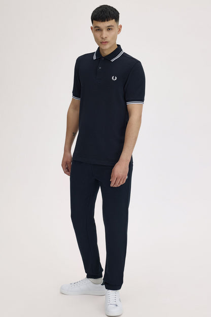 Fred Perry M3600 Twin Tipped Polo Shirt – Navy / White / Ice