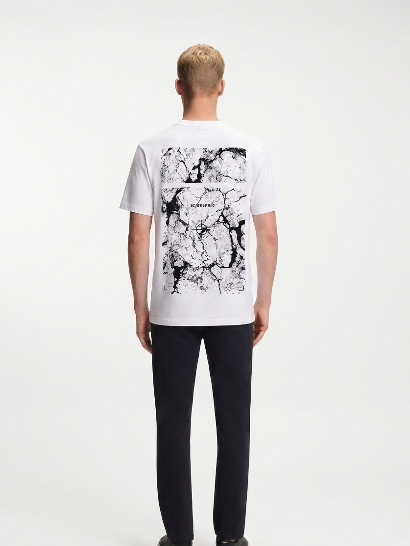 BOSS Menswear - Slim-Fit Cotton T-Shirt with Back Graphic Art