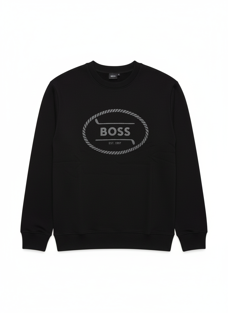 COTTON SWEATSHIRT WITH LOGO DETAIL