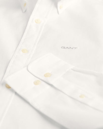GANT Men's Regular Fit Solid Oxford Shirt – Classic White