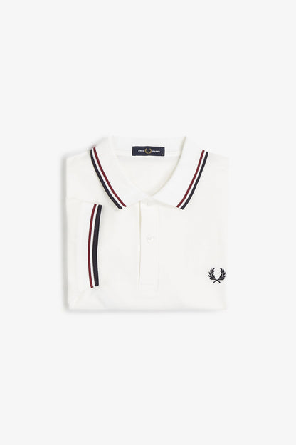 Fred Perry M3600 Twin Tipped Polo Shirt - Snow White