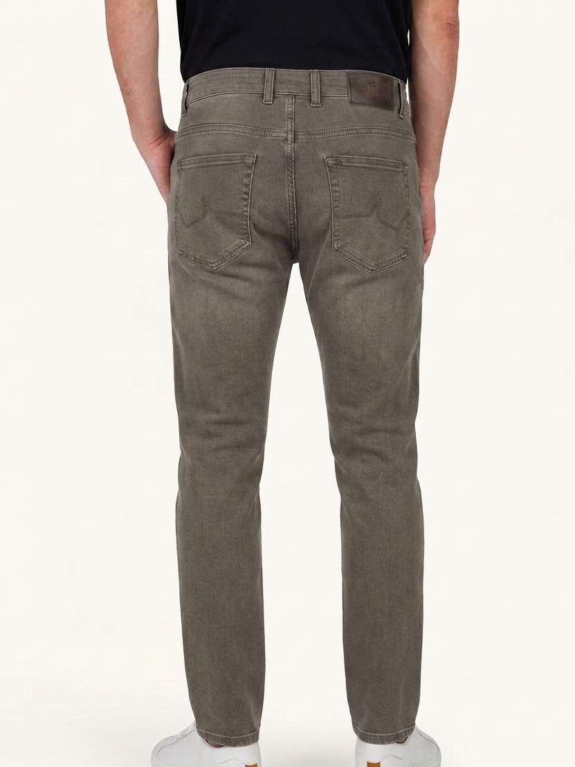 Paul & Shark - Slim-Fit Garment-Dyed Jeans in Grey Olive