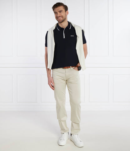 BOSS Slim-Fit Piqué Polo Shirt with Contrast Tipping