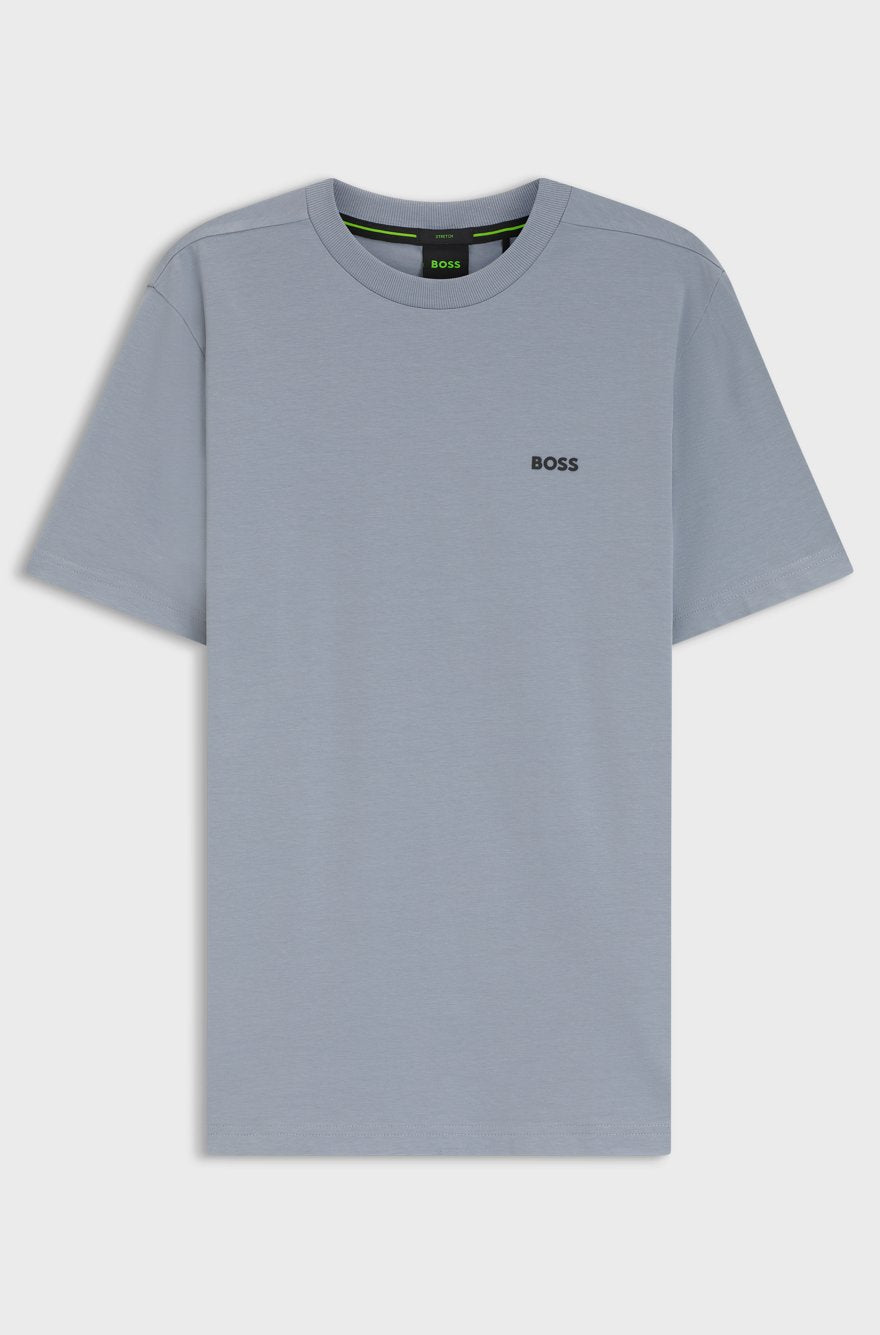 BOSS Slim-Fit Stretch Cotton T-Shirt with Micro Embroidered Logo